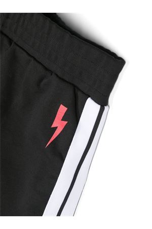 Black cotton shorts NEIL BARRETT KIDS | 033582110